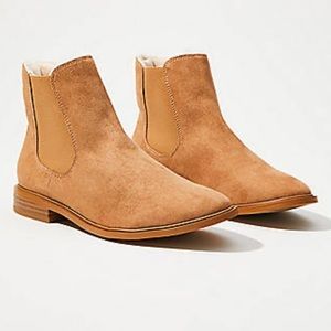 Loft Chelsea faux fur lined boots